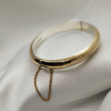 Load image into Gallery viewer, Jacqui 3/8" Rolled Gold on Stirling Silver Snap Bangle