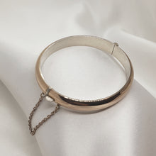 Load image into Gallery viewer, Elle 3/8" Rolled Rose Gold on Sterling Silver Snap Bangle