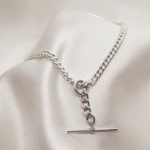Load image into Gallery viewer, Sadie Sterling Silver Classic Albert Curb Fob Necklace

