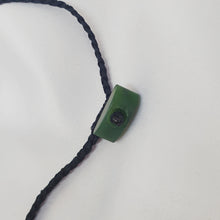 Load image into Gallery viewer, Greenstone Pounamu 55mm Double Twist Pendant on a Braided Cord with Greenstone Toggle