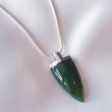 Load image into Gallery viewer, Stirling Silver Greenstone Pounamu Arrow Pendant