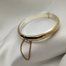 Load image into Gallery viewer, Jacqui 3/8&quot; Rolled Gold on Stirling Silver Snap Bangle
