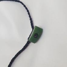 Load image into Gallery viewer, Greenstone Pounamu 55mm Double Twist Pendant on a Braided Cord with Greenstone Toggle
